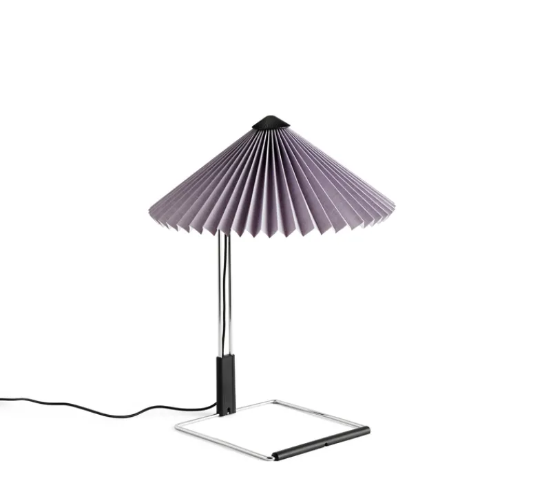 Lampe*HAY Lampe à poser, Matin 300, , LED, dim, 2800K, 150 lm, Ø30cm, H38cm - violet lavande, base miroir