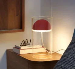 Lampe*Oluce Lampe à poser, Medusa 254, , LED, 2700K, 500 lm, Ø15cm, H30cm - rouge
