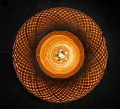 Lampe à poser, Mekong L, blanc, bambou, H33cm, Ø30cm - Good&Mojo