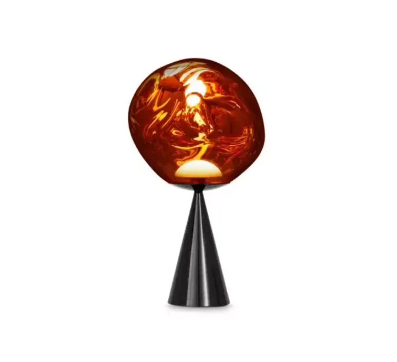 Lampe*Tom Dixon Lampe à poser, Melt Cone Fat, , LED, dim, 3000K, 800 lm, Ø25cm, H46,5cm - cuivre