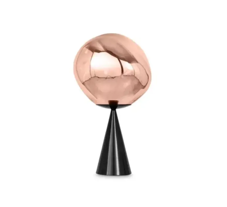 Lampe*Tom Dixon Lampe à poser, Melt Cone Fat, , LED, dim, 3000K, 800 lm, Ø25cm, H46,5cm - cuivre