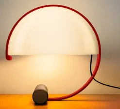 Lampe*Stilnovo Lampe à poser, Meta, , L37,5cm, H39,6cm - Rouge et noir