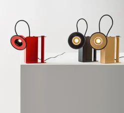 Lampe*Stilnovo Lampe à poser, Minibox, , LED, dim, 3000K, 620 lm, L19,5cm, H18,8cm - rouge