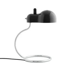 Lampe*Stilnovo Lampe à poser, Minitopo, , L19,4cm, H36cm - noir et chrome
