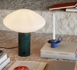 Lampe à poser, Mist AP17, marbre vert Guatemala, Ø37cm, H41cm - Andtradition