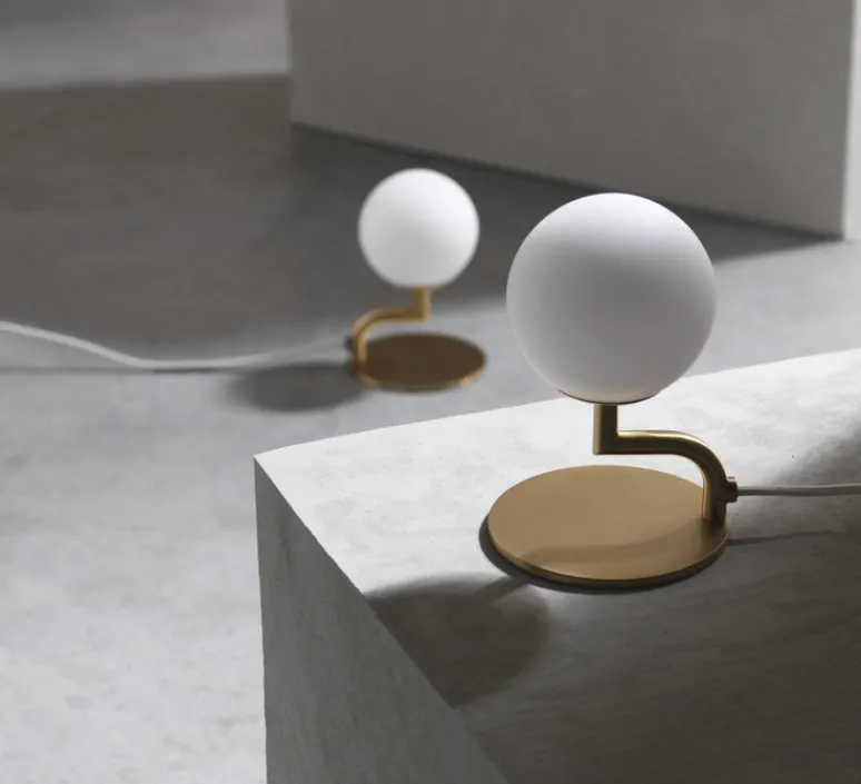 Lampe*Pholc Lampe à poser, Mobil, , Ø12cm, H18cm - laiton