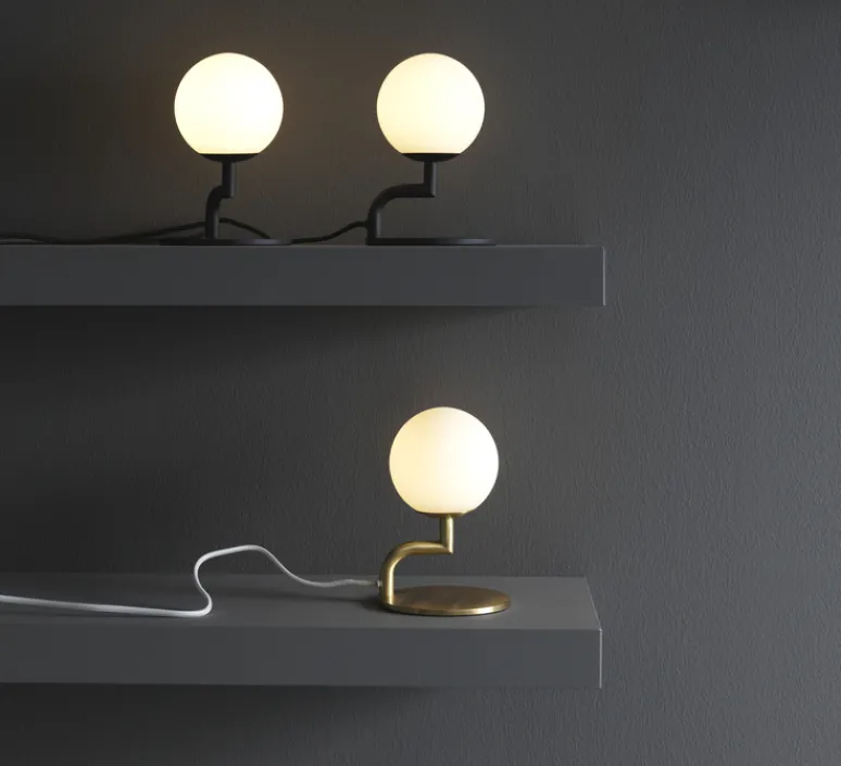 Lampe*Pholc Lampe à poser, Mobil, , Ø12cm, H18cm - laiton