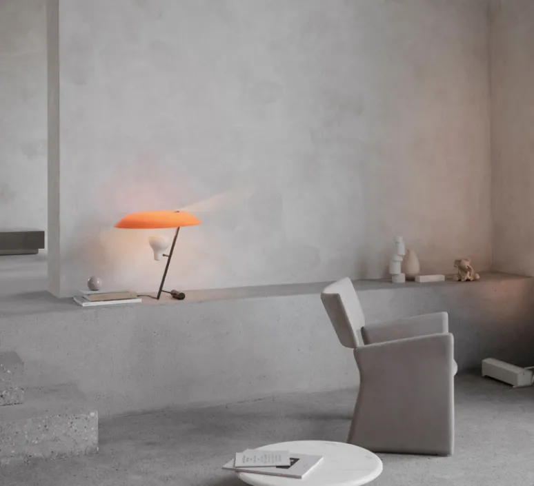 Lampe*Astep Lampe à poser, Model 548, , LED, dim, 2700K, 738 lm, Ø50cm, H50cm - orange