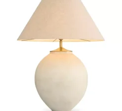Lampe*Eichholtz Lampe à poser, Moon Jar, , L79cm, H102cm - sable, laiton brossé