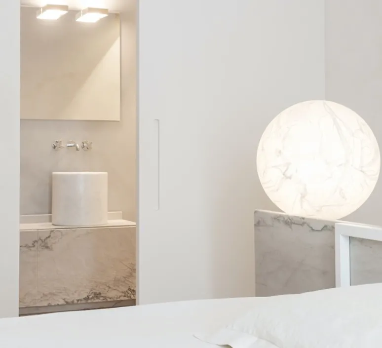 Enfants|Lampe*Davide Groppi Lampe à poser, Moon T, , Ø40cm, H42cm - blanc