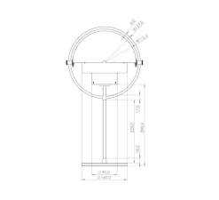 Lampe*Gubi Lampe à poser, Multi-Lite, , Ø25,5cm, H50cm - laiton et blanc