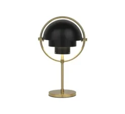 Lampe*Gubi Lampe à poser, Multi-Lite Portable, , Ø15cm, H30cm - laiton, noir mat