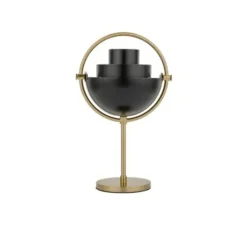 Lampe*Gubi Lampe à poser, Multi-Lite Portable, , Ø15cm, H30cm - laiton, noir mat