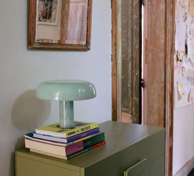 Lampe*HKLIVING Lampe à poser, Mushroom, , Ø27cm, H20.5cm- bleu menthe