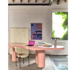 Lampe à poser, Mushroom, chrome, Ø39cm, H38cm - HK Living