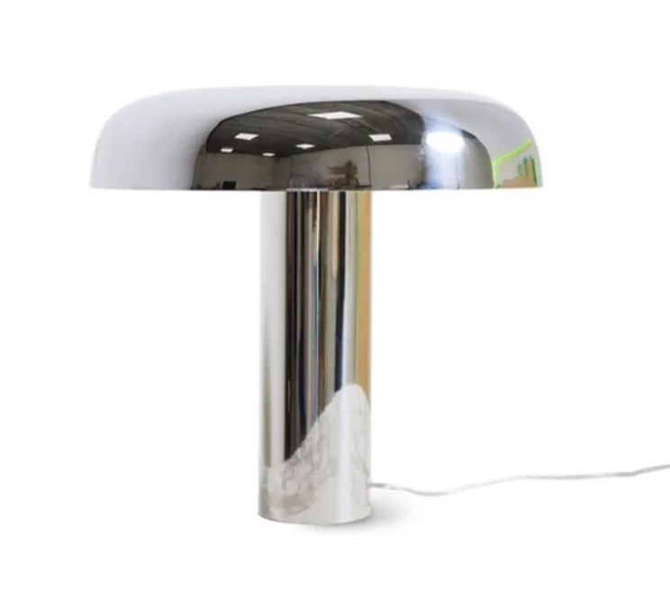Lampe à poser, Mushroom, chrome, Ø39cm, H38cm - HK Living