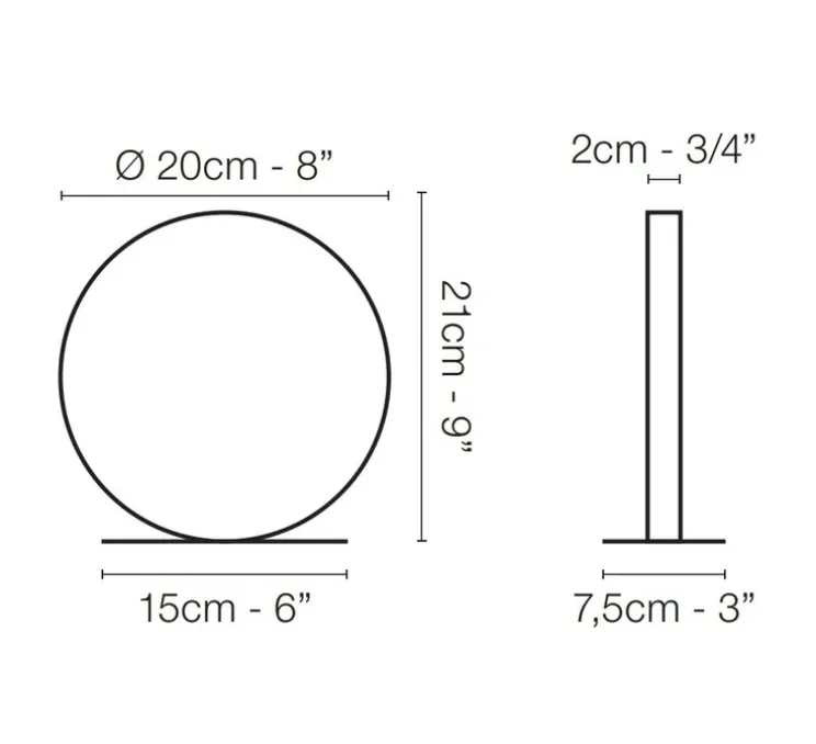 Lampe à poser, Nano, blanc, LED, dim, 2700K, 352 lm, L20cm, H21cm - Le Deun