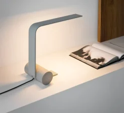 Lampe à poser, Nastro 563.31, vert-de-gris, béton, IP40, LED, dim, 2700K, 2000 lm, L22cm, H41cm - Tooy