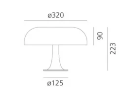 Lampe à poser, Nessino Edition spéciale, rouge, Ø32cm, H22,3cm - Artemide