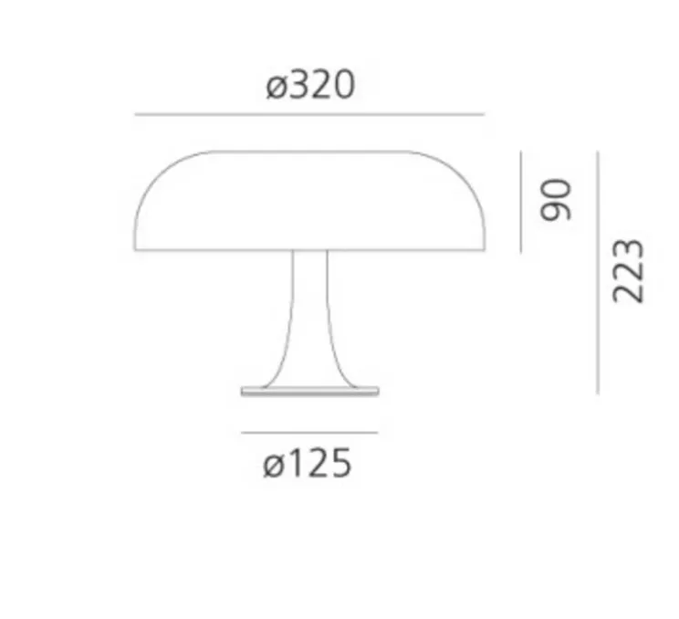 Lampe à poser, Nessino Edition spéciale, rouge, Ø32cm, H22,3cm - Artemide