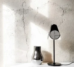Lampe*Oblure Lampe à poser, Notic, , Ø15,3cm, H47,5cm - noir et blanc