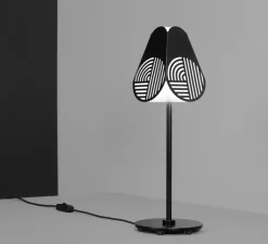 Lampe*Oblure Lampe à poser, Notic, , Ø15,3cm, H47,5cm - noir et blanc