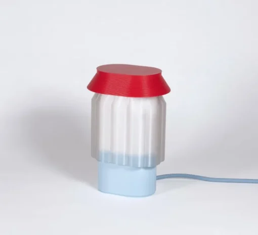 Lampe|Enfants*Warren & Laetitia Lampe à poser, Nour, , L13cm, H20cm - bleu ciel, blanc, rouge