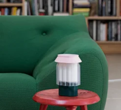 Lampe|Enfants*Warren & Laetitia Lampe à poser, Nour, , L13cm, H20cm - vert forêt, blanc, rose
