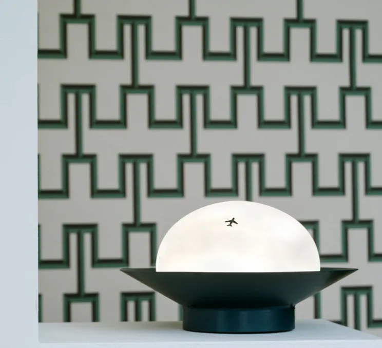 Lampe à poser, Nuvole Rapide, bleu nuit, LED, dim, 3000K, 2350 lm, Ø36cm, H22cm - OliveLab