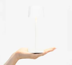 Lampe*Zafferano Lampe à poser, Ofelia Micro, , IP65, LED, dim, 2200-3000K, 183-195-216 lm, Ø6,7cm, H20cm - blanc