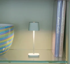 Lampe*Zafferano Lampe à poser, Ofelia Micro, , IP65, LED, dim, 2200-3000K, 183-195-216 lm, Ø6,7cm, H20cm - vert salvia