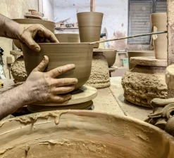 Lampe à poser, Okina 20, blanc mat, LED, dim, 2700K, 800 lm, Ø21cm, H32cm - Pott