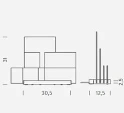 Lampe à poser, On lines, multicolore, LED, 2700k, 1700lm, L30,5cm, H31cm - Nemo lighting