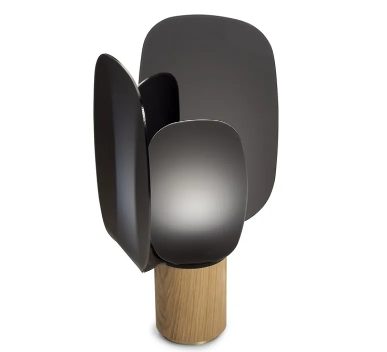 Lampe*Alma light Lampe à poser, Ophelia Large, , Ø18cm, H40cm - chêne, noir