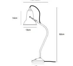 Lampe*Anglepoise Lampe à poser, ORIGINAL 1227 MINI, , céramique, Ø13cm, H52cm - blanc