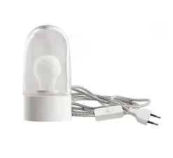 Lampe à poser ou applique murale, light.095, avec glass004, blanc, IP21, LED, Ø10cm, H20cm - Zangra