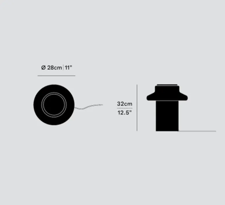Lampe*A-N-D Lampe à poser, Pace 28, , LED, dim, 1800-3002K, Ø28cm, H32cm - ambre