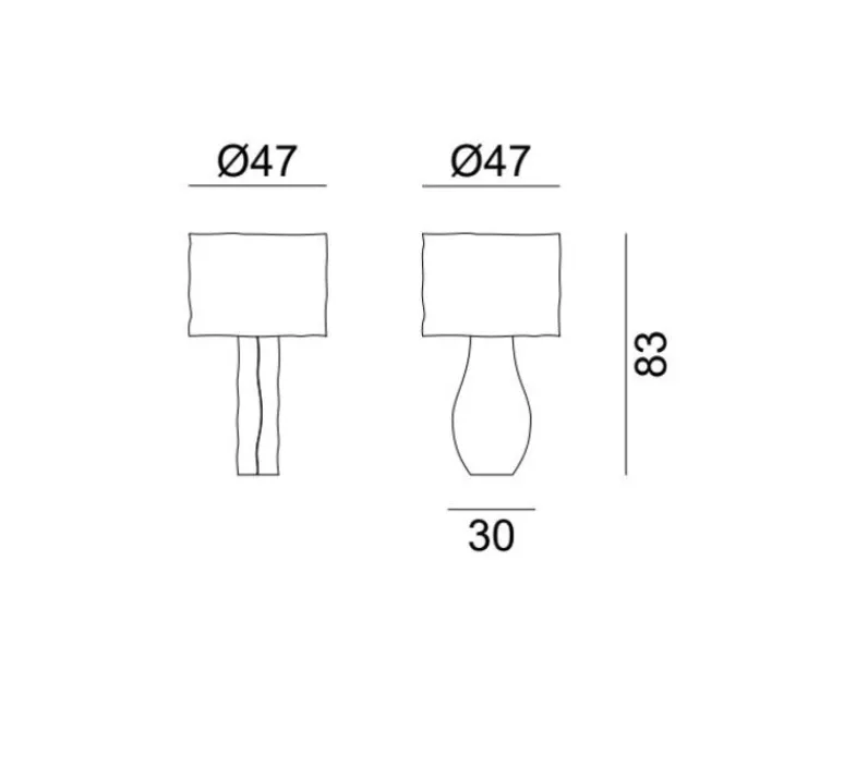 Lampe*Gervasoni Lampe à poser, Pajama 92, , Ø47cm, H83cm - blanc