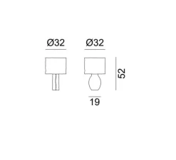 Lampe*Gervasoni Lampe à poser, Pajama 91, , Ø32cm, H52cm - blanc