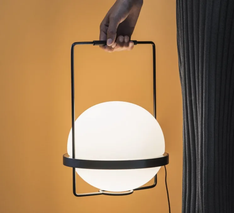 Lampe à poser, Palma, graphite, LED, 2700K, 685lm, Ø22cm, H31cm - Vibia