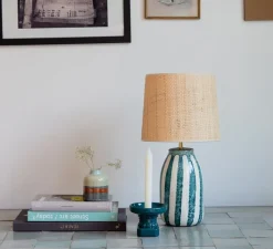 Lampe*Sarah Lavoine Lampe à poser, Palmaria, , L25cm, H46cm - bleu sarah