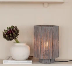 Lampe à poser, Panama L, gris, Ø24cm, H36cm - Good&Mojo