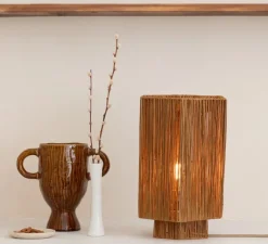 Lampe*Good&Mojo Lampe à poser, Panama L, , Ø24cm, H36cm - marron