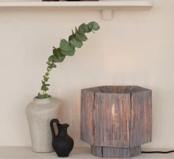 Lampe*Good&Mojo Lampe à poser, Panama S, , Ø28cm, H26cm - gris