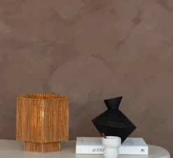 Lampe à poser, Panama S, marron, Ø28cm, H26cm - Good&Mojo