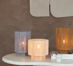 Lampe*Good&Mojo Lampe à poser, Panama S, , Ø28cm, H26cm - naturel