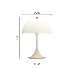 Lampe*Louis Poulsen Lampe à poser, Panthella 250, , Ø25cm, H34,6cm - beige opale