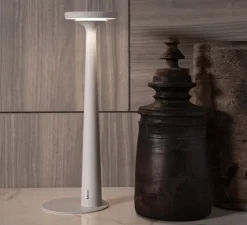 Lampe à poser, Papiria, blanc, LED, dim, 2700-3000-4000K, Ø12cm, H34cm - Karman