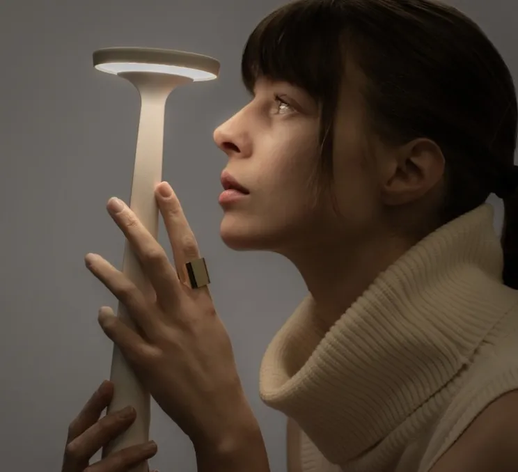 Lampe à poser, Papiria, blanc, LED, dim, 2700-3000-4000K, Ø12cm, H34cm - Karman