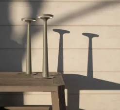 Lampe*Karman Lampe à poser, Papiria, , LED, dim, 2700-3000-4000K, Ø12cm, H34cm - vert sauge